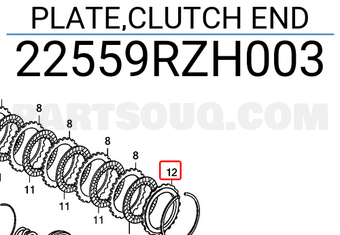 Honda 22559RZH003 PLATE,CLUTCH END