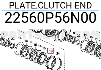 Honda 22560P56N00 PLATE,CLUTCH END