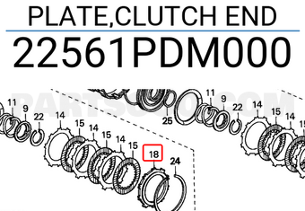 Honda 22561PDM000 PLATE,CLUTCH END
