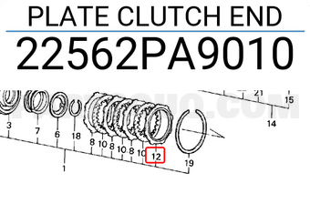 Honda 22562PA9010 PLATE CLUTCH END