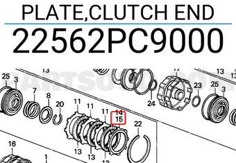 Honda 22562PC9000 PLATE,CLUTCH END