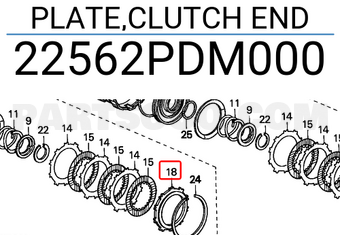 Honda 22562PDM000 PLATE,CLUTCH END
