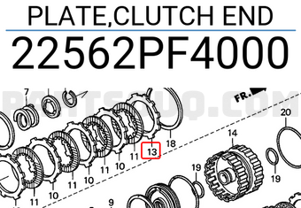 Honda 22562PF4000 PLATE,CLUTCH END