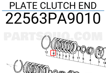 Honda 22563PA9010 PLATE CLUTCH END
