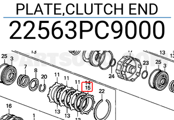 Honda 22563PC9000 PLATE,CLUTCH END