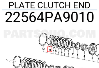 Honda 22564PA9010 PLATE CLUTCH END