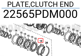Honda 22565PDM000 PLATE,CLUTCH END