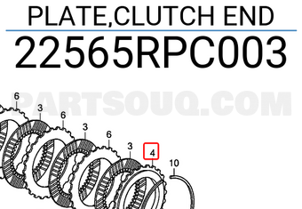 Honda 22565RPC003 PLATE,CLUTCH END