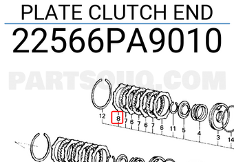 Honda 22566PA9010 PLATE CLUTCH END