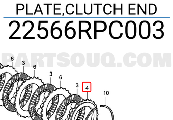 Honda 22566RPC003 PLATE,CLUTCH END