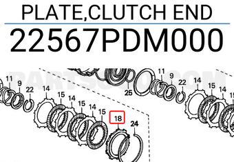 Honda 22567PDM000 PLATE,CLUTCH END