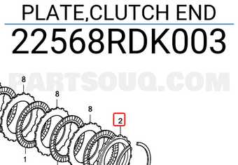 Honda 22568RDK003 PLATE,CLUTCH END