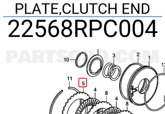 Honda 22568RPC004 PLATE,CLUTCH END