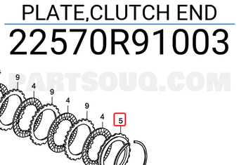 Honda 22570R91003 PLATE,CLUTCH END