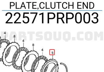 Honda 22571PRP003 PLATE,CLUTCH END