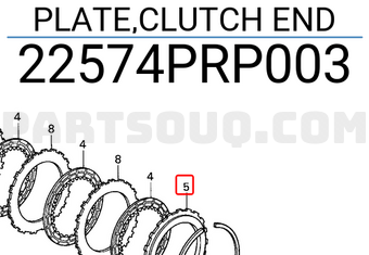 Honda 22574PRP003 PLATE,CLUTCH END