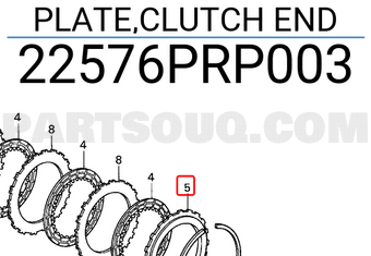 Honda 22576PRP003 PLATE,CLUTCH END