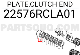 Honda 22576RCLA01 PLATE,CLUTCH END