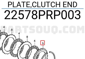 Honda 22578PRP003 PLATE,CLUTCH END