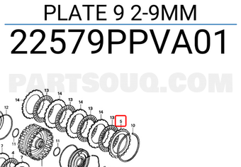 Honda 22579PPVA01 PLATE 9 2-9MM