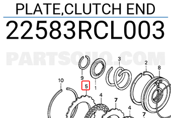 Honda 22583RCL003 PLATE,CLUTCH END