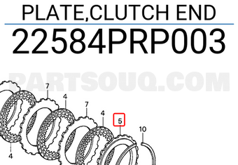 Honda 22584PRP003 PLATE,CLUTCH END