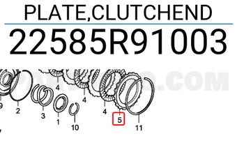 Honda 22585R91003 PLATE,CLUTCHEND