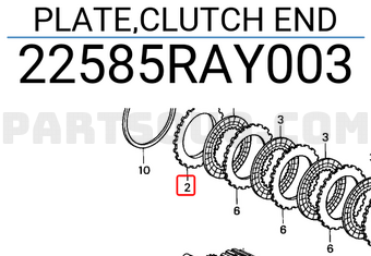 Honda 22585RAY003 PLATE,CLUTCH END