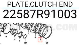 Honda 22587R91003 PLATE,CLUTCH END