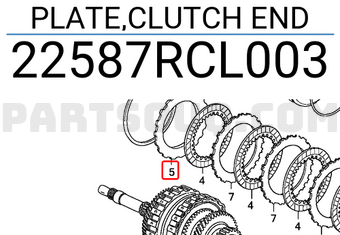 Honda 22587RCL003 PLATE,CLUTCH END