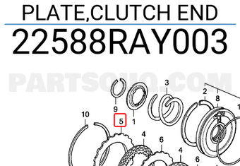Honda 22588RAY003 PLATE,CLUTCH END