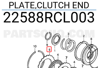 Honda 22588RCL003 PLATE,CLUTCH END
