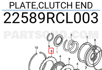 Honda 22589RCL003 PLATE,CLUTCH END