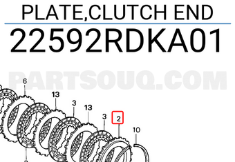 Honda 22592RDKA01 PLATE,CLUTCH END