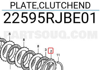 Honda 22595RJBE01 PLATE,CLUTCHEND