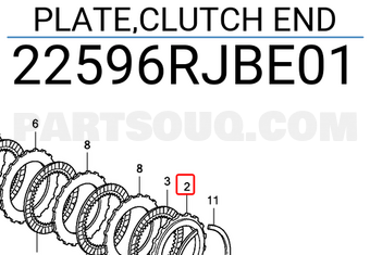 Honda 22596RJBE01 PLATE,CLUTCH END