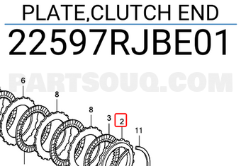 Honda 22597RJBE01 PLATE,CLUTCH END