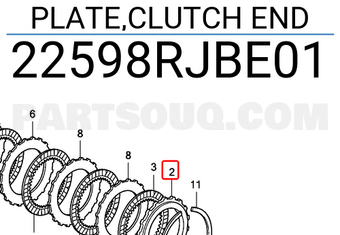 Honda 22598RJBE01 PLATE,CLUTCH END