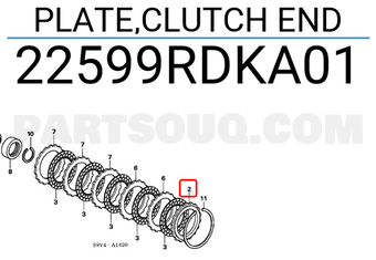 Honda 22599RDKA01 PLATE,CLUTCH END