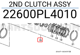 Honda 22600PL4010 2ND CLUTCH ASSY