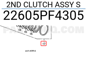 Honda 22605PF4305 2ND CLUTCH ASSY S