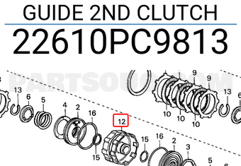 Honda 22610PC9813 GUIDE 2ND CLUTCH