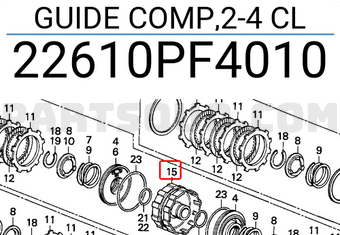 Honda 22610PF4010 GUIDE COMP,2-4 CL