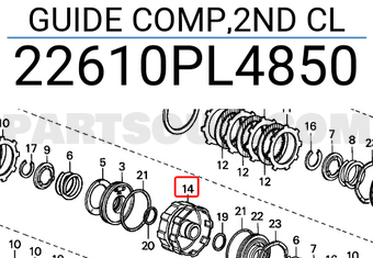 Honda 22610PL4850 GUIDE COMP,2ND CL