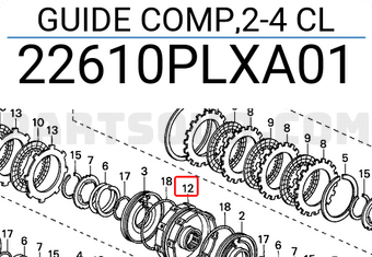 Honda 22610PLXA01 GUIDE COMP,2-4 CL