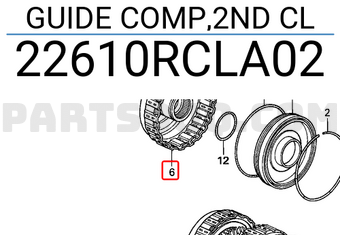 Honda 22610RCLA02 GUIDE COMP,2ND CL