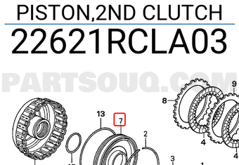 Honda 22621RCLA03 PISTON,2ND CLUTCH