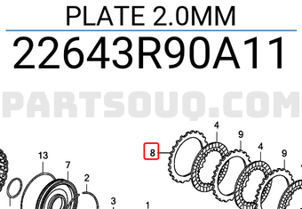Honda 22643R90A11 PLATE 2.0MM