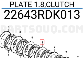 Honda 22643RDK013 PLATE 1.8,CLUTCH
