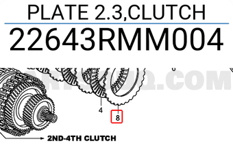 Honda 22643RMM004 PLATE 2.3,CLUTCH